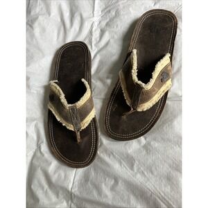 Justin Boots Bent Rail Flip Flops Mens USA 14M  Fast Shipping